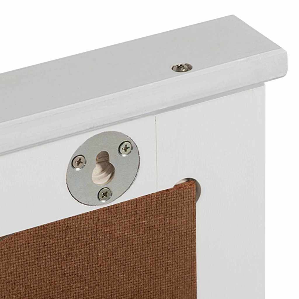 Σετ Επίπλων Μπάνιου 4 pcs Αντίκες Λευκό Στερεά ξυλεία πεύκου