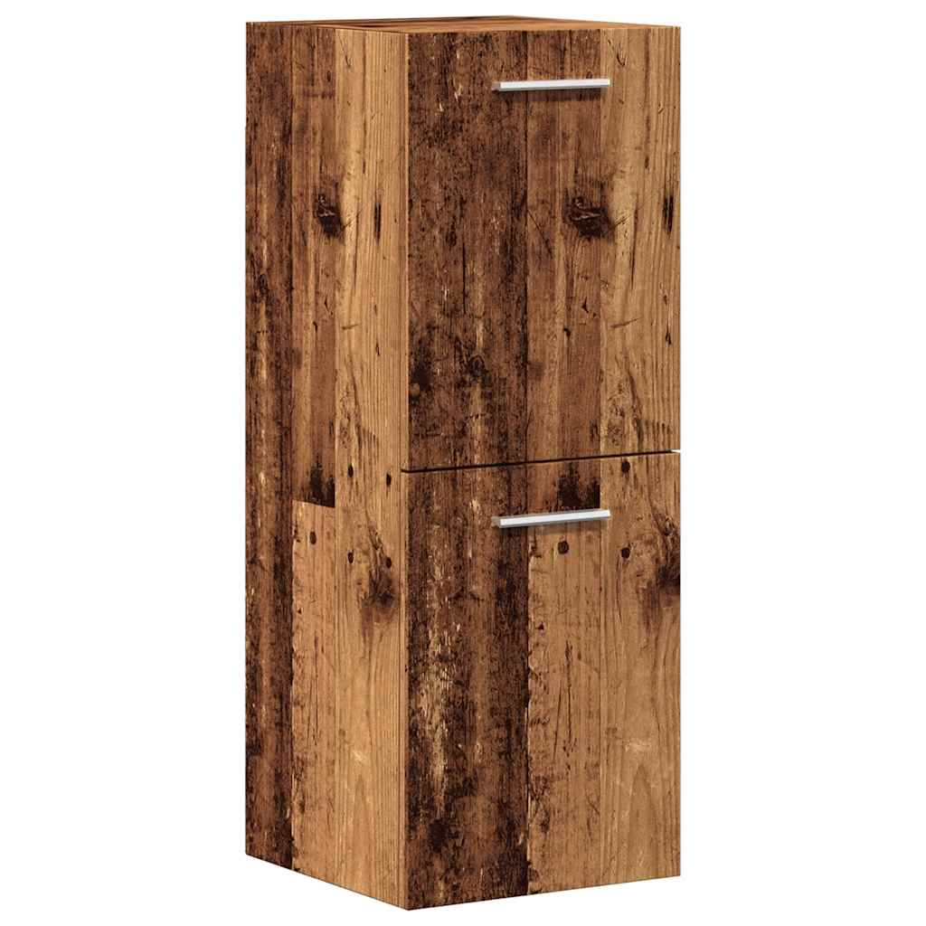 Σετ Επίπλων Μπάνιου 4Τεμαχίων Παλιό Ξύλο από Επεξεργασμένο Ξύλο