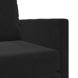 Κρεβάτι καναπές Μαύρο 74 x 77 x 81 εκ. Βελούδο - Pakobazaar