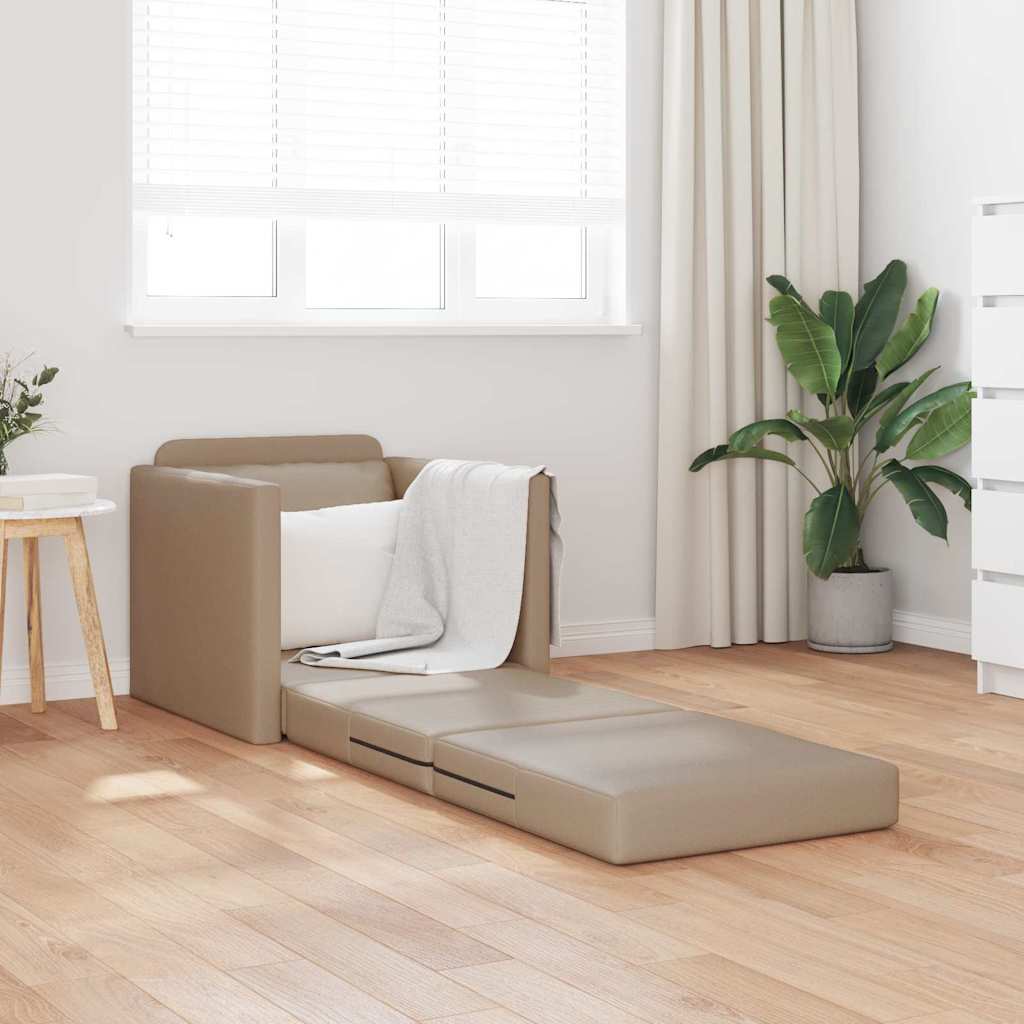 Κρεβάτι καναπές 60cm Καπουτσίνο Δερματίνη - Pakobazaar