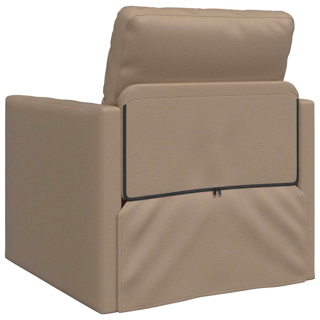 Κρεβάτι καναπές 60cm Καπουτσίνο Δερματίνη - Pakobazaar