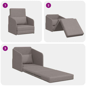 Κρεβάτι καναπές 60cm Taupe ύφασμα - Pakobazaar