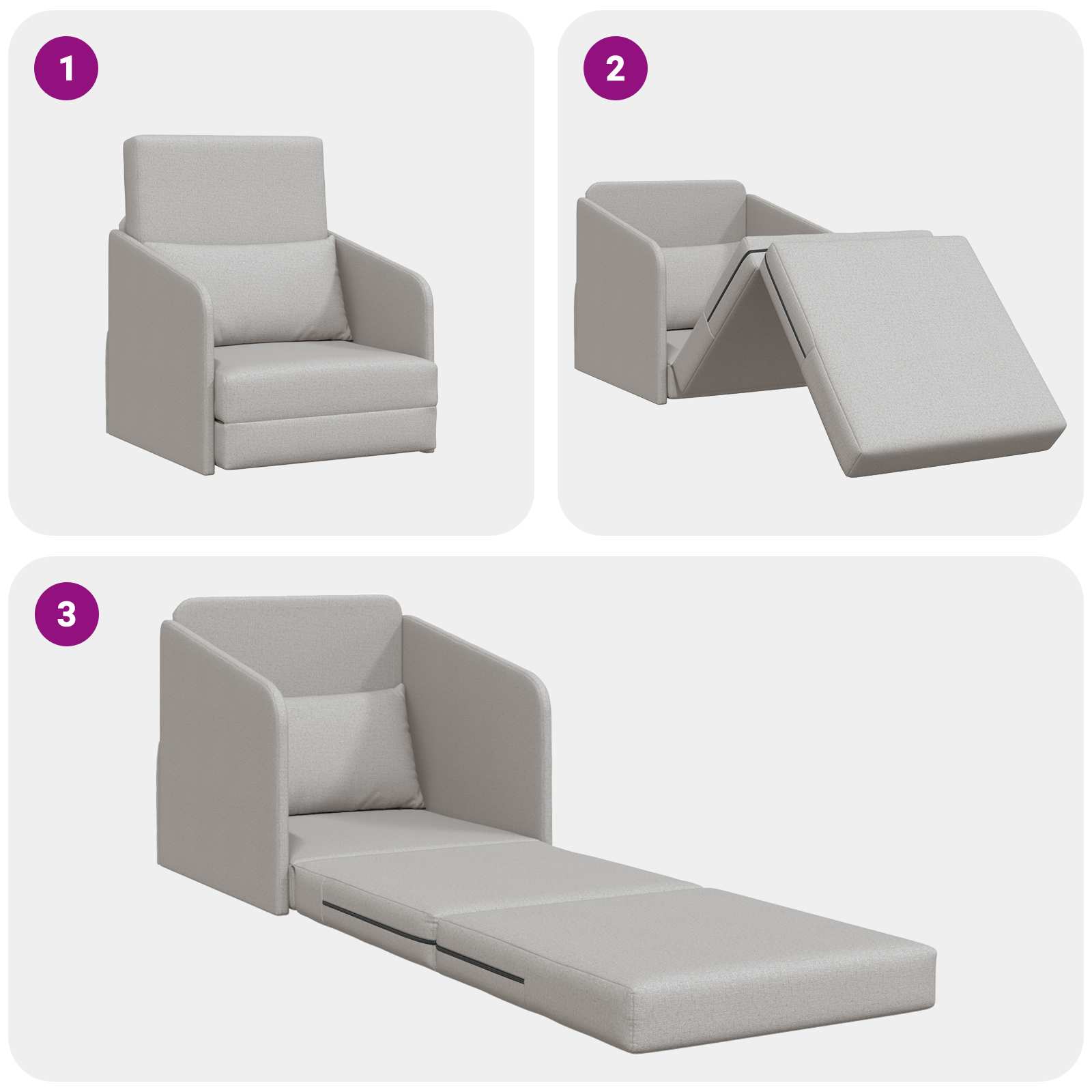 Κρεβάτι καναπές 60cm Σκίουρος Γκρί ύφασμα - Pakobazaar