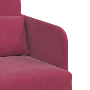Κρεβάτι καναπές Κόκκινο 65 x 80 x 83 εκ. Βελούδο - Pakobazaar