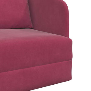 Κρεβάτι καναπές Κόκκινο 65 x 80 x 83 εκ. Βελούδο - Pakobazaar