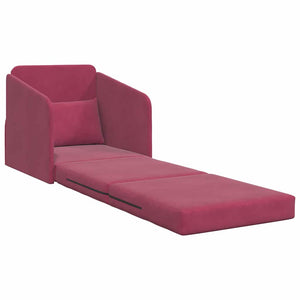 Κρεβάτι καναπές Κόκκινο 65 x 80 x 83 εκ. Βελούδο - Pakobazaar