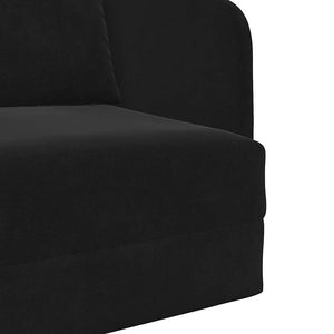 Κρεβάτι καναπές Μαύρο 65 x 80 x 83 εκ. Βελούδο - Pakobazaar