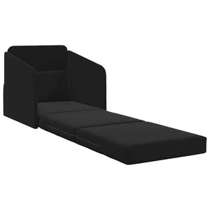 Κρεβάτι καναπές Μαύρο 65 x 80 x 83 εκ. Βελούδο - Pakobazaar