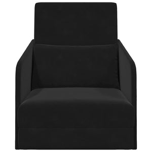 Κρεβάτι καναπές Μαύρο 65 x 80 x 83 εκ. Βελούδο - Pakobazaar
