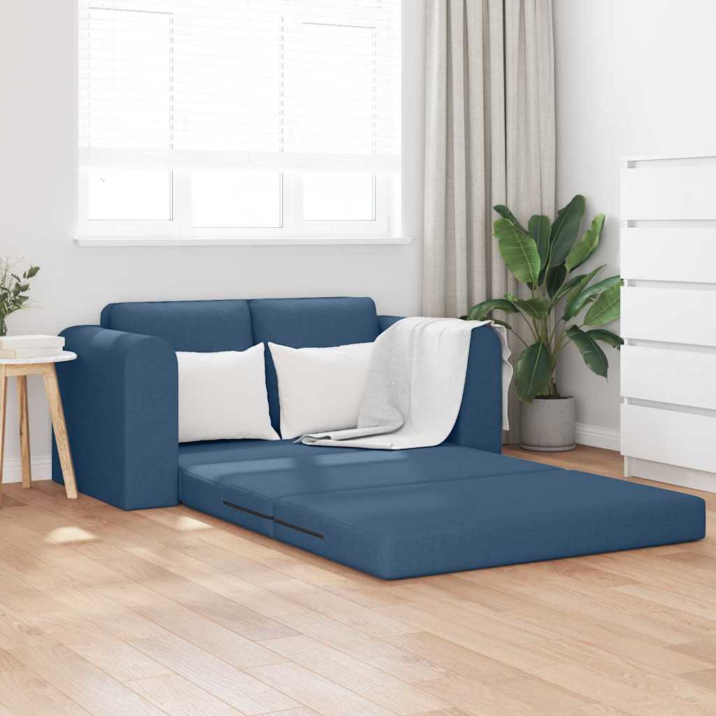 Κρεβάτι καναπές 60cm Μπλε ύφασμα