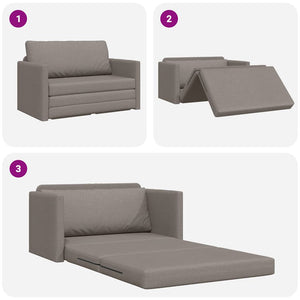 Κρεβάτι καναπές Taupe 124 x 71 x 78 εκ ύφασμα