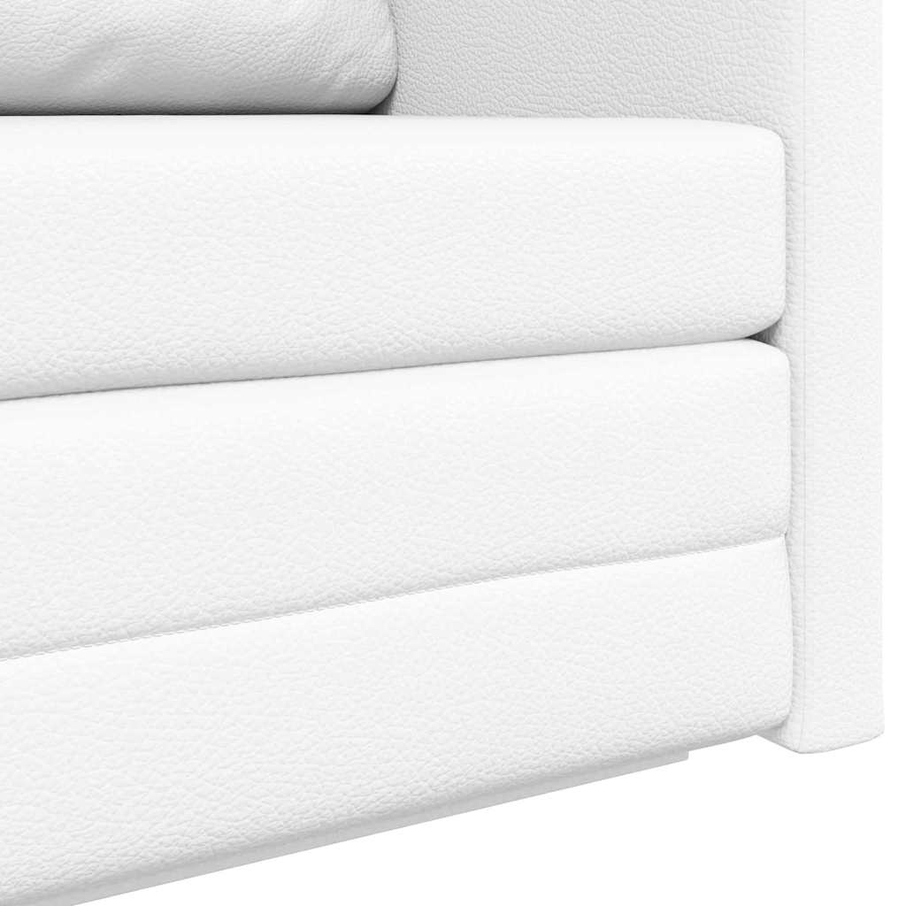 Κρεβάτι καναπές 110cm Λευκό Δερματίνη - Pakobazaar