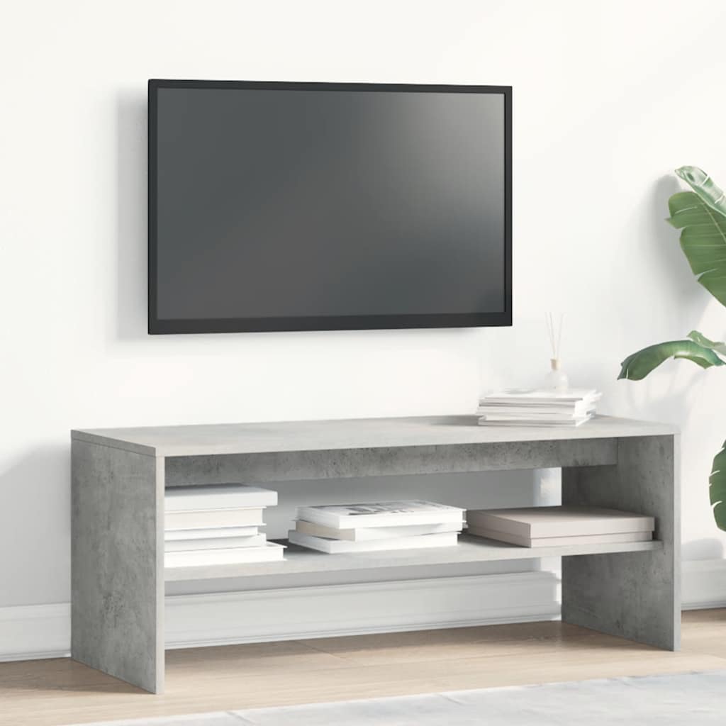 Έπιπλο Τηλεόρασης Γκρι Σκυροδέματος 100x40x40 εκ. Μοριοσανίδα - Pakobazaar