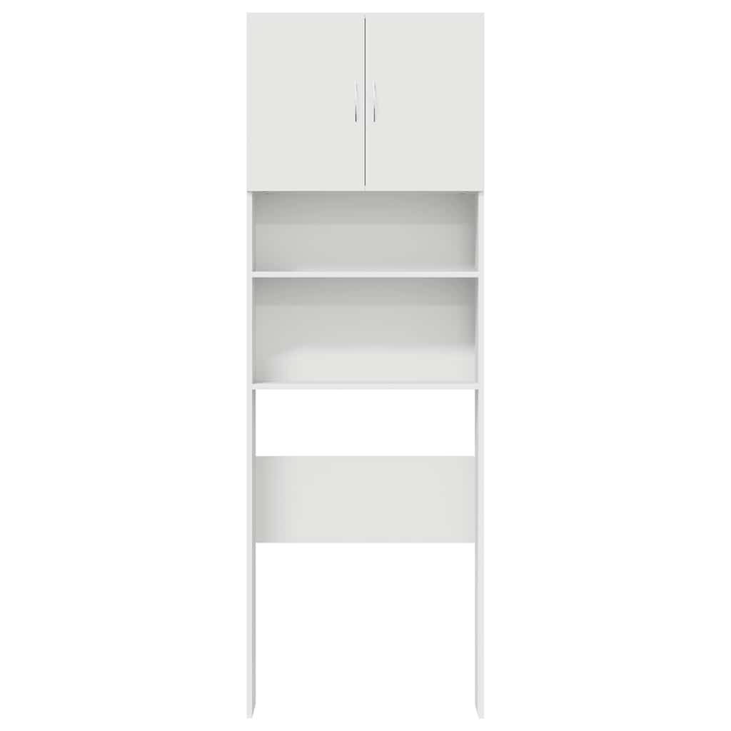 Ντουλάπι πλυντηρίου ρούχων Λευκό 64x24x190 cm Ξύλινη κατασκευή - Pakobazaar