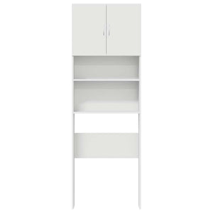 Ντουλάπι πλυντηρίου ρούχων Λευκό 64x24x190 cm Ξύλινη κατασκευή - Pakobazaar