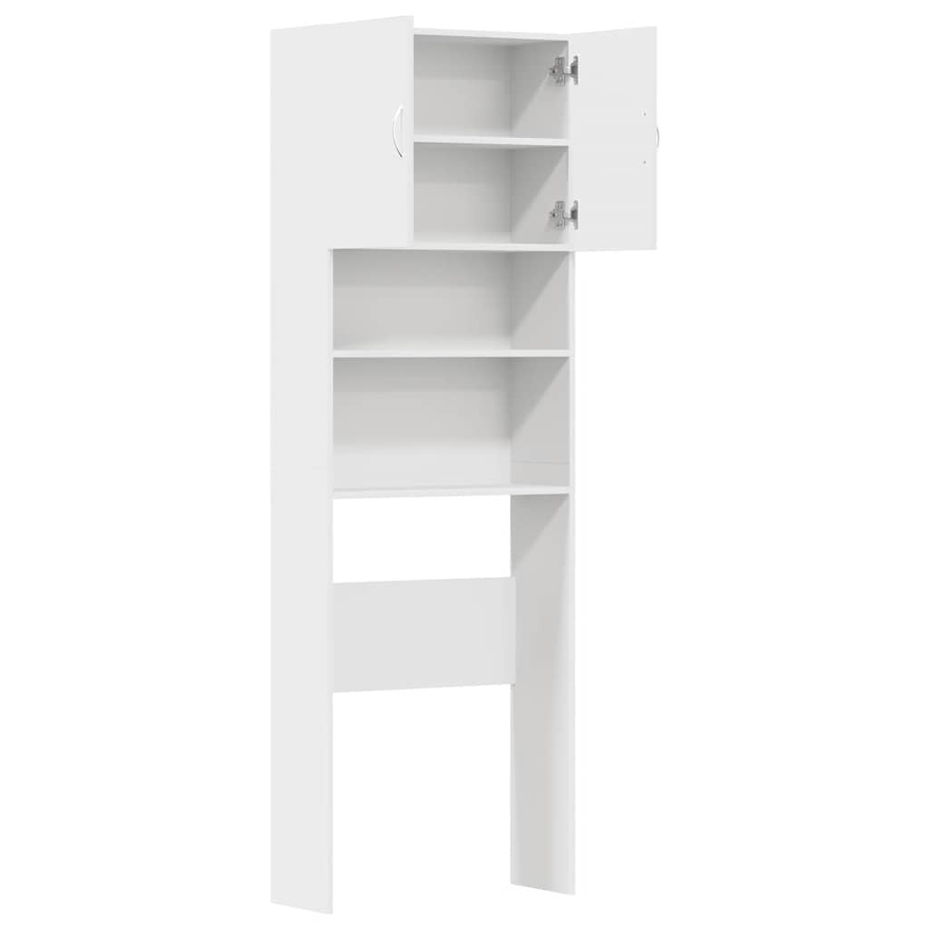 Ντουλάπι πλυντηρίου ρούχων Λευκό 64x24x190 cm Ξύλινη κατασκευή - Pakobazaar