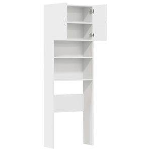 Ντουλάπι πλυντηρίου ρούχων Λευκό 64x24x190 cm Ξύλινη κατασκευή - Pakobazaar