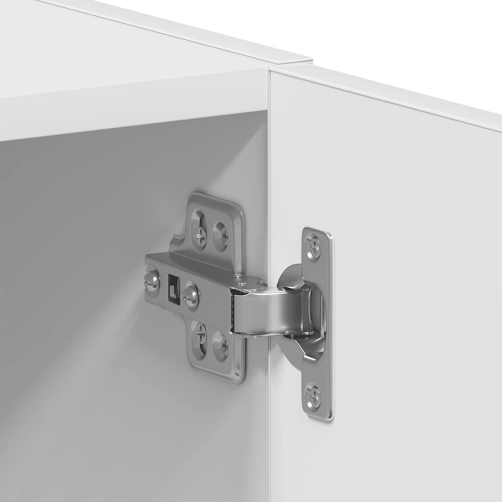 Ντουλάπι πλυντηρίου ρούχων Λευκό 64x24x190 cm Ξύλινη κατασκευή - Pakobazaar