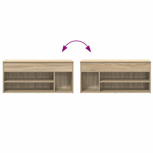 Πάγκος παπουτσιών  Sonoma Oak 102x30,5x45 cm Κατασκευασμένο ξύλο - Pakobazaar