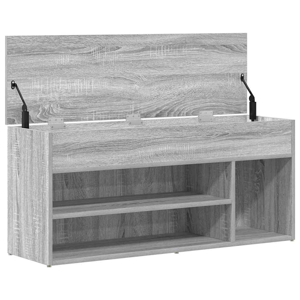 Πάγκος παπουτσιών  Γκρι Sonoma 102x30,5x45cm Κατασκευασμένο ξύλο