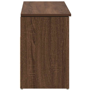 Πάγκος παπουτσιών καφέ δρυς 102x30,5x45 cm Ξύλο μηχανής