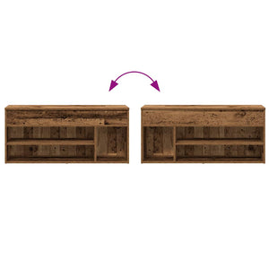 Πάγκος παπουτσιών  Παλαιό ξύλο 102x30,5x45 cm Ξύλο μηχανής