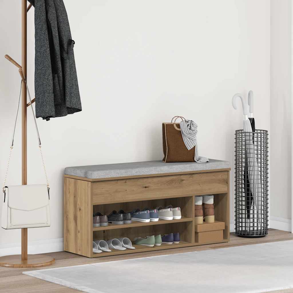 Πάγκος παπουτσιών  Artisan Oak 102x30,5x45cm Κατασκευασμένο ξύλο - Pakobazaar