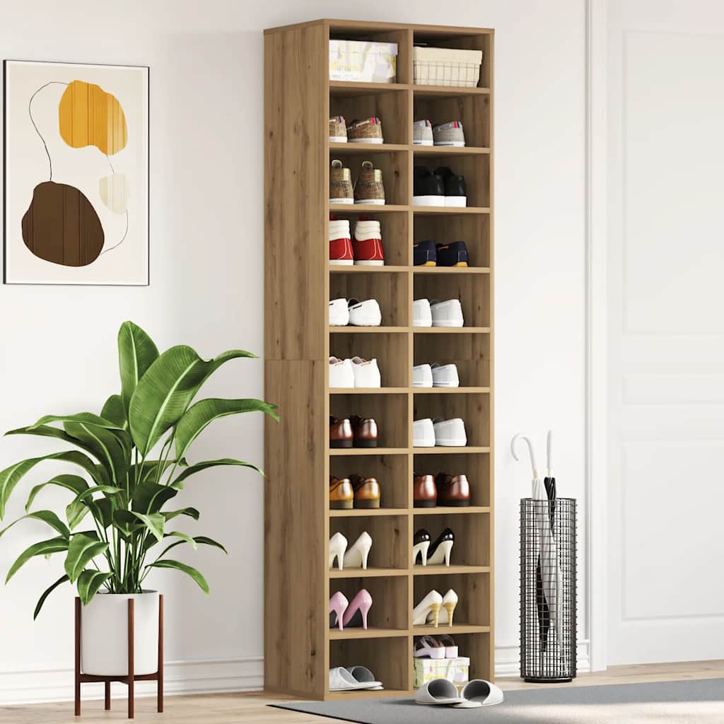 Ντουλάπι παπουτσιών Artisan Oak 54x34x183cm Κατασκευασμένο ξύλο - Pakobazaar