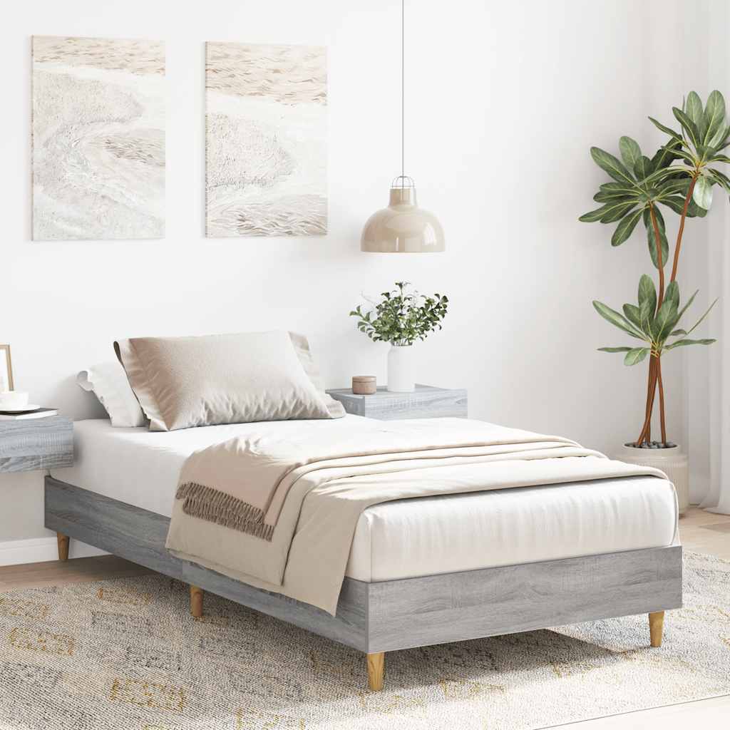 Πλαίσιο κρεβατιού χωρίς στρώμα Γκρι Sonoma 100x200 cm