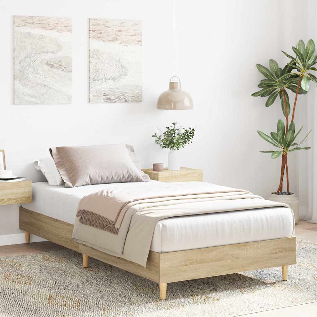 Πλαίσιο κρεβατιού χωρίς στρώμα Sonoma Oak 90x200 cm - Pakobazaar