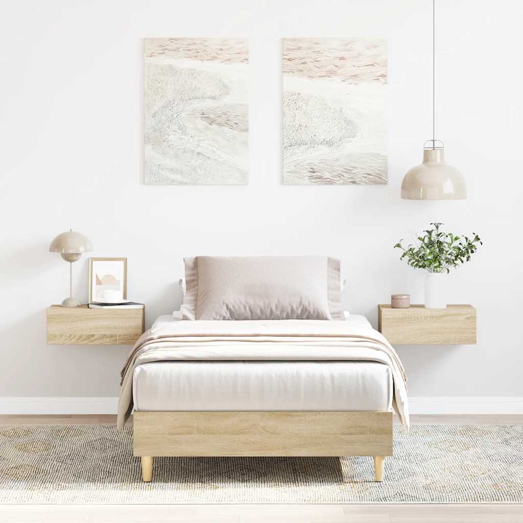 Πλαίσιο κρεβατιού χωρίς στρώμα Sonoma Oak 90x200 cm - Pakobazaar