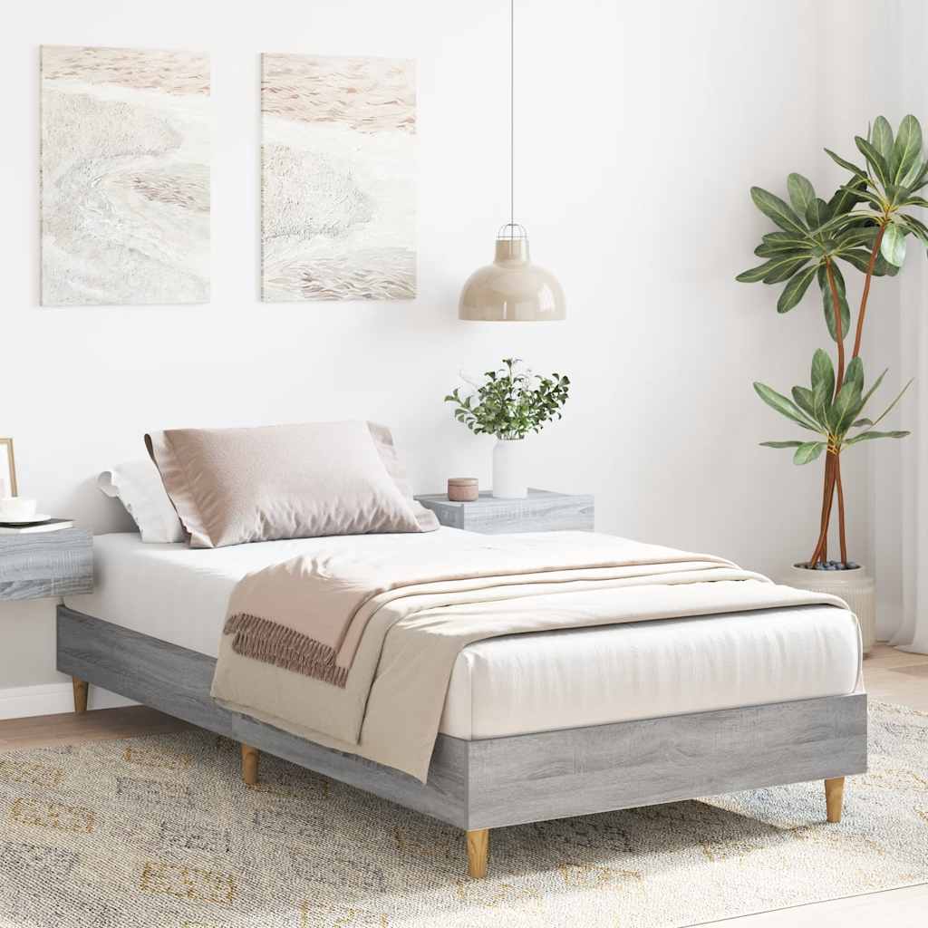 Πλαίσιο κρεβατιού χωρίς στρώμα Grey Sonoma 75x190 cm