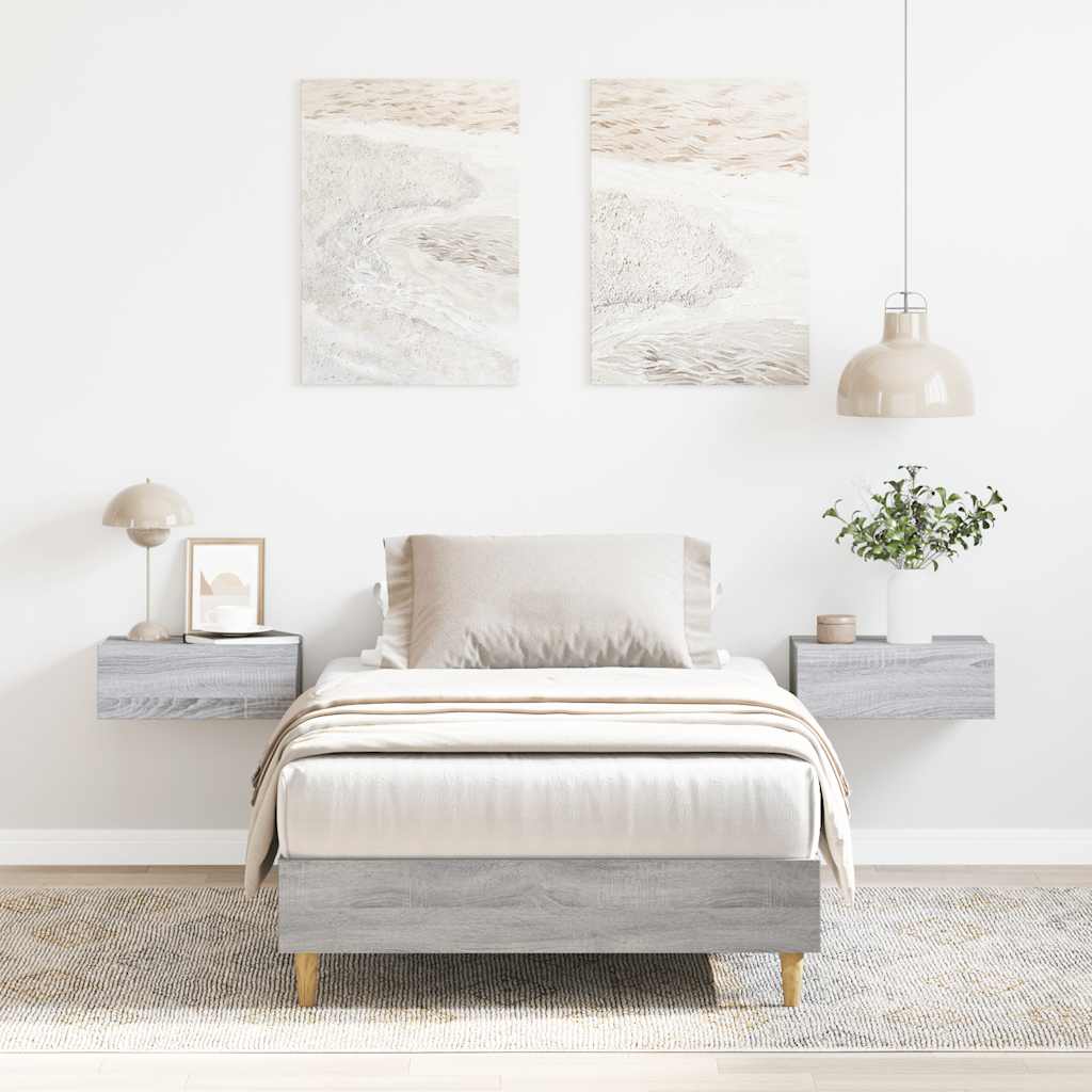 Πλαίσιο κρεβατιού χωρίς στρώμα Grey Sonoma 75x190 cm