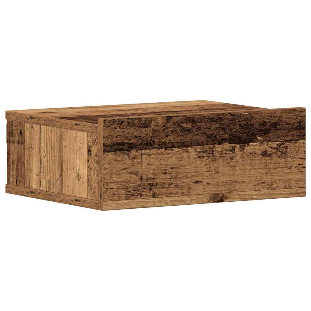 Πλωτό κομοδίνο Παλιό ξύλο 40x32x15 cm Κατασκευασμένο ξύλο