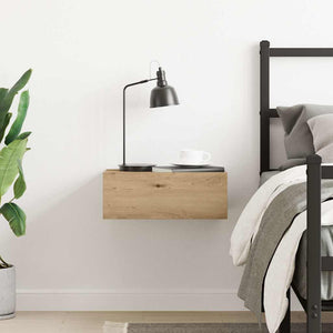 Κομοδίνα Κρεμαστά Καφέ Δρυς 40x31x27 εκ. Επεξεργ. Ξύλο - Pakobazaar