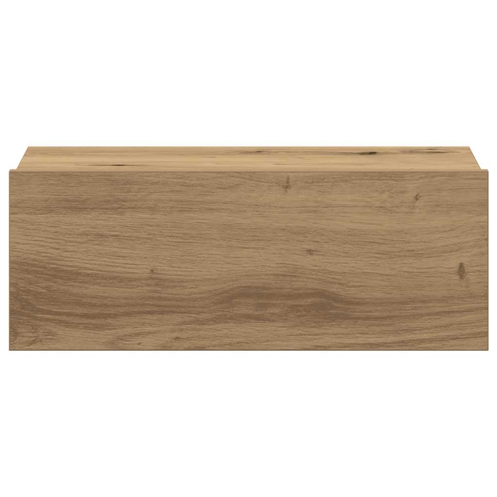 Κομοδίνα Κρεμαστά 2 τεμ. Δρυς τεχνίτης 40x32x15 εκ. Μοριοσανίδα