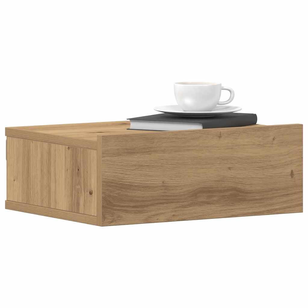 Κομοδίνα Κρεμαστά 2 τεμ. Δρυς τεχνίτης 40x32x15 εκ. Μοριοσανίδα
