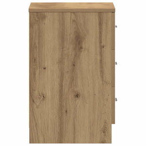 Κομοδίνο Αρτισιανή Δρυς 38x35x55 εκ. από Επεξεργασμένο Ξύλο