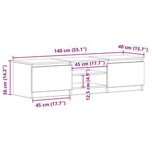 ντουλάπι τηλεόρασης  Artisan Oak 140x40x36cm Κατασκευασμένο ξύλο