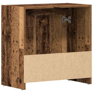 Ντουλάπι Νιπτήρα Μπάνιου Παλιό Ξύλο 60x33x60 εκ