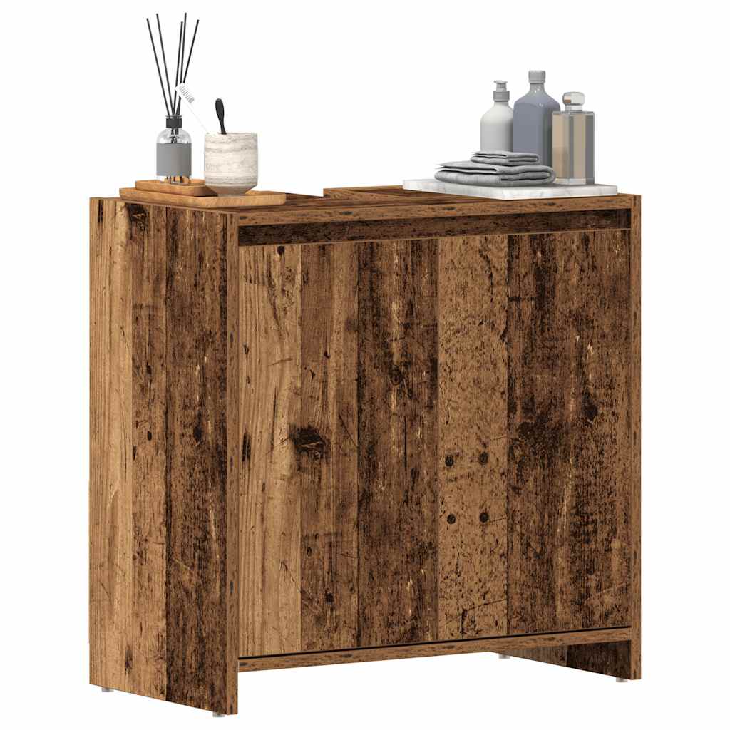Ντουλάπι Νιπτήρα Μπάνιου Παλιό Ξύλο 60x33x60 εκ