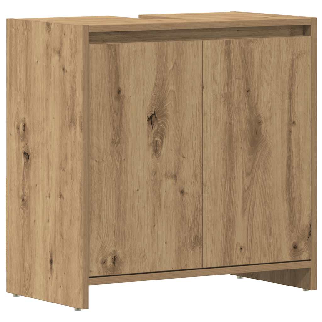 Ντουλάπι Νιπτήρα Μπάνιου Αρτισιανή Δρυς 60x33x60 εκ. Επεξ. Ξύλο