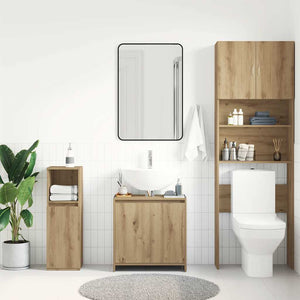 Ντουλάπι Νιπτήρα Μπάνιου Αρτισιανή Δρυς 60x33x60 εκ. Επεξ. Ξύλο