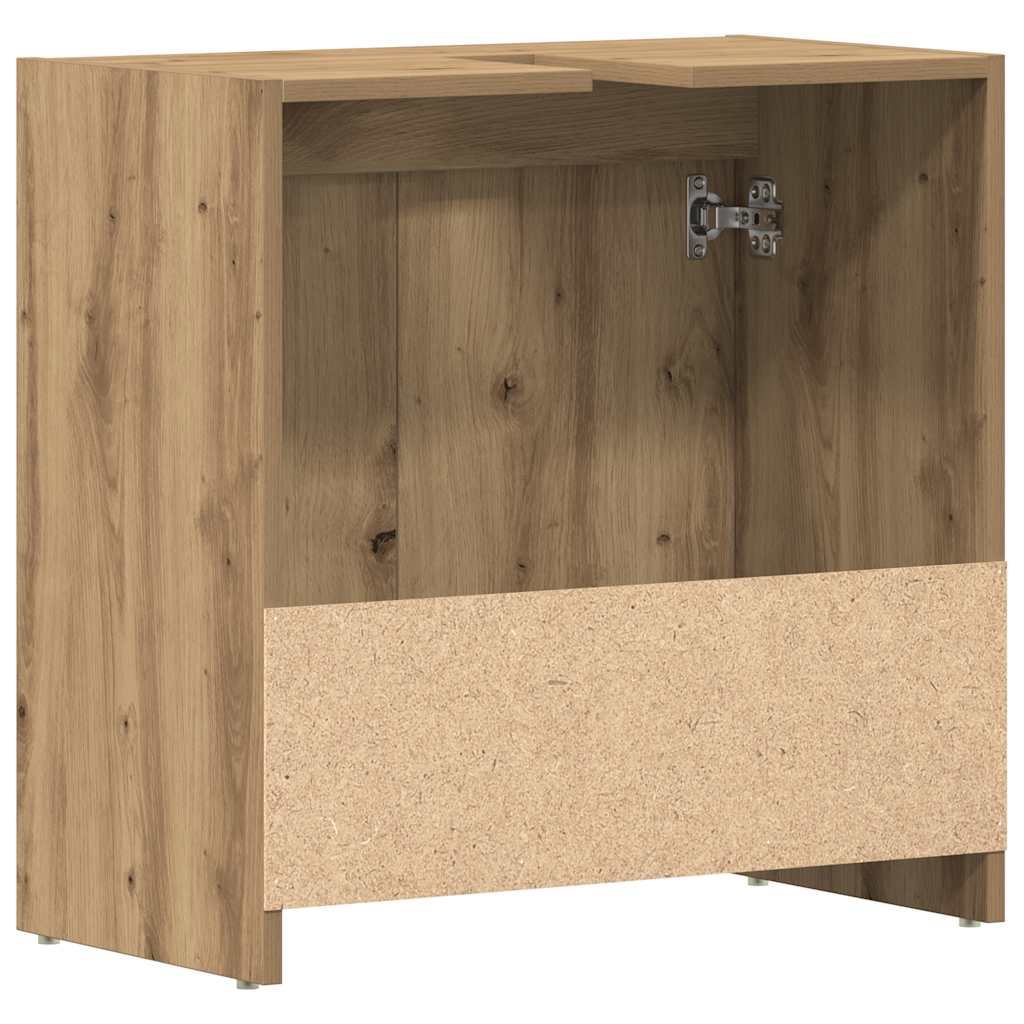 Ντουλάπι Νιπτήρα Μπάνιου Αρτισιανή Δρυς 60x33x60 εκ. Επεξ. Ξύλο
