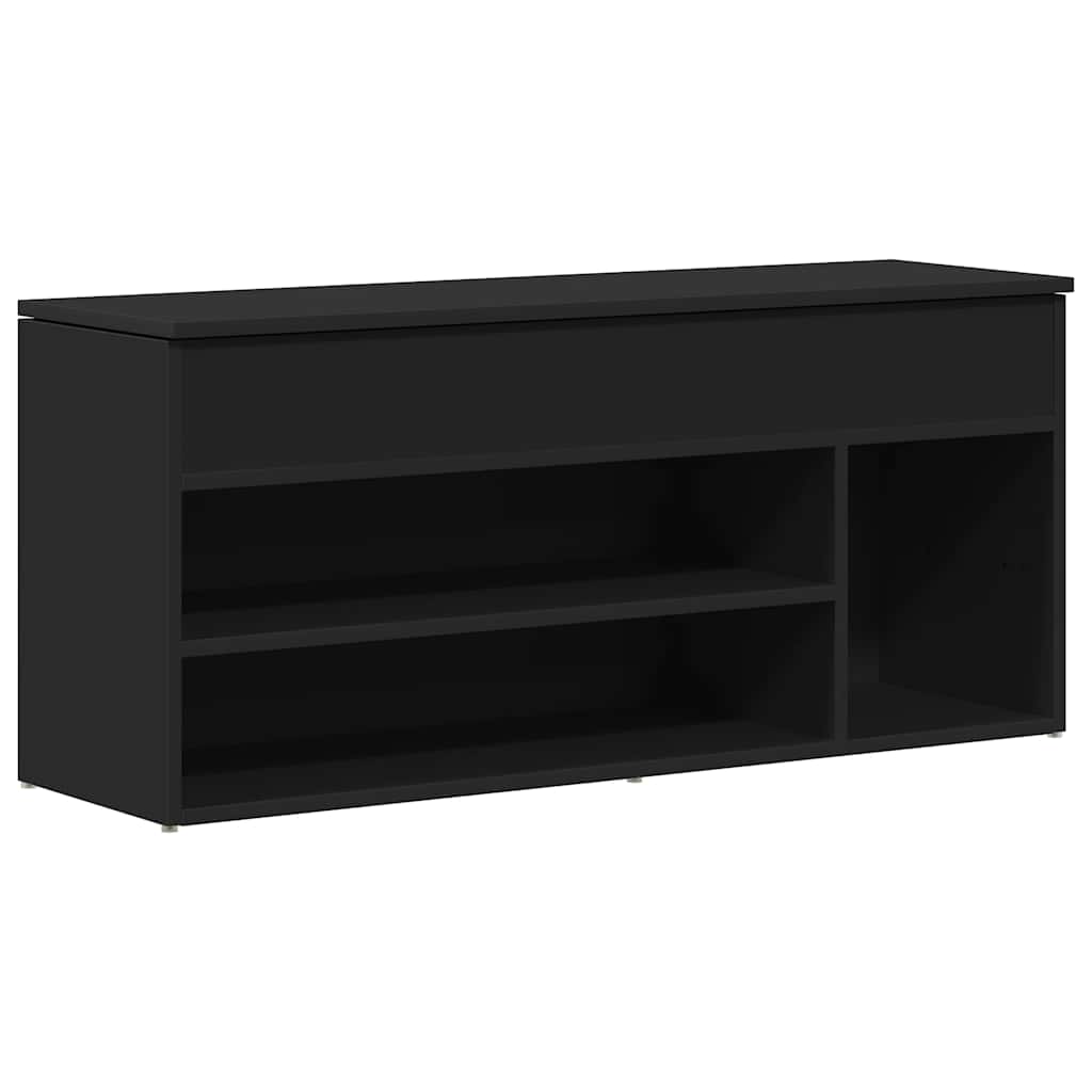 Πάγκος παπουτσιών  Μαύρο 102x30,5x45 cm Κατασκευασμένο ξύλο - Pakobazaar