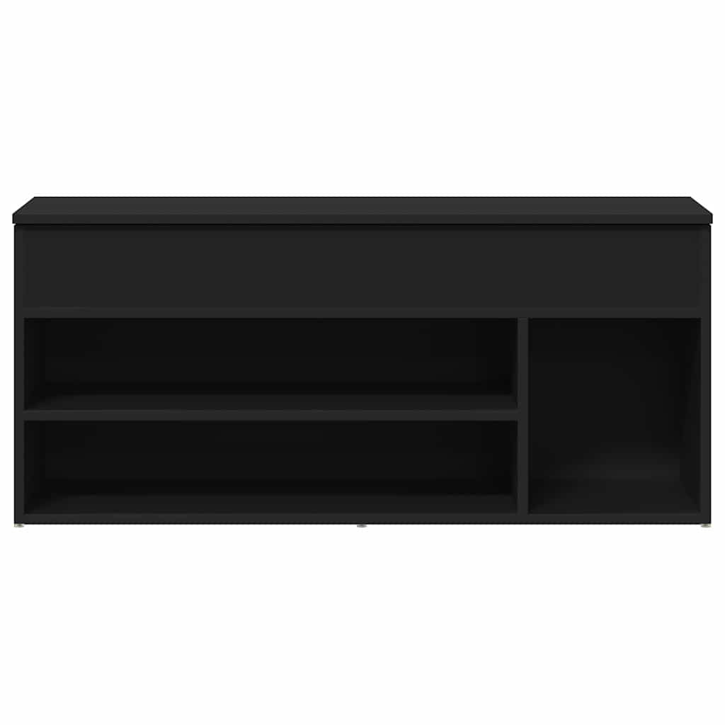 Πάγκος παπουτσιών  Μαύρο 102x30,5x45 cm Κατασκευασμένο ξύλο - Pakobazaar