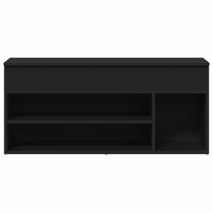 Πάγκος παπουτσιών  Μαύρο 102x30,5x45 cm Κατασκευασμένο ξύλο - Pakobazaar