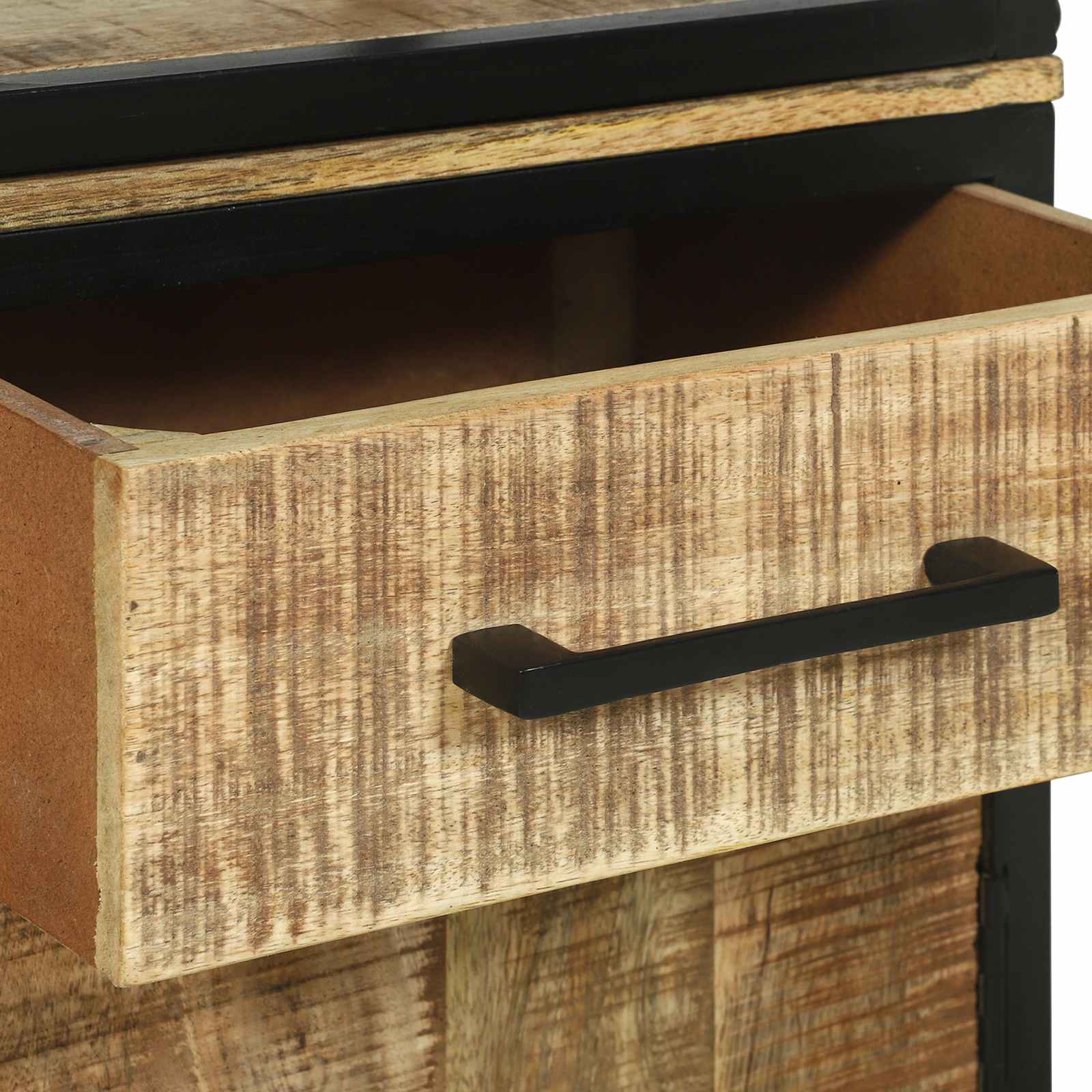Highboard με συρτάρι Καφέ 70 x 35 x 180 εκ. Στερεό ξύλο μάνγκο - Pakobazaar