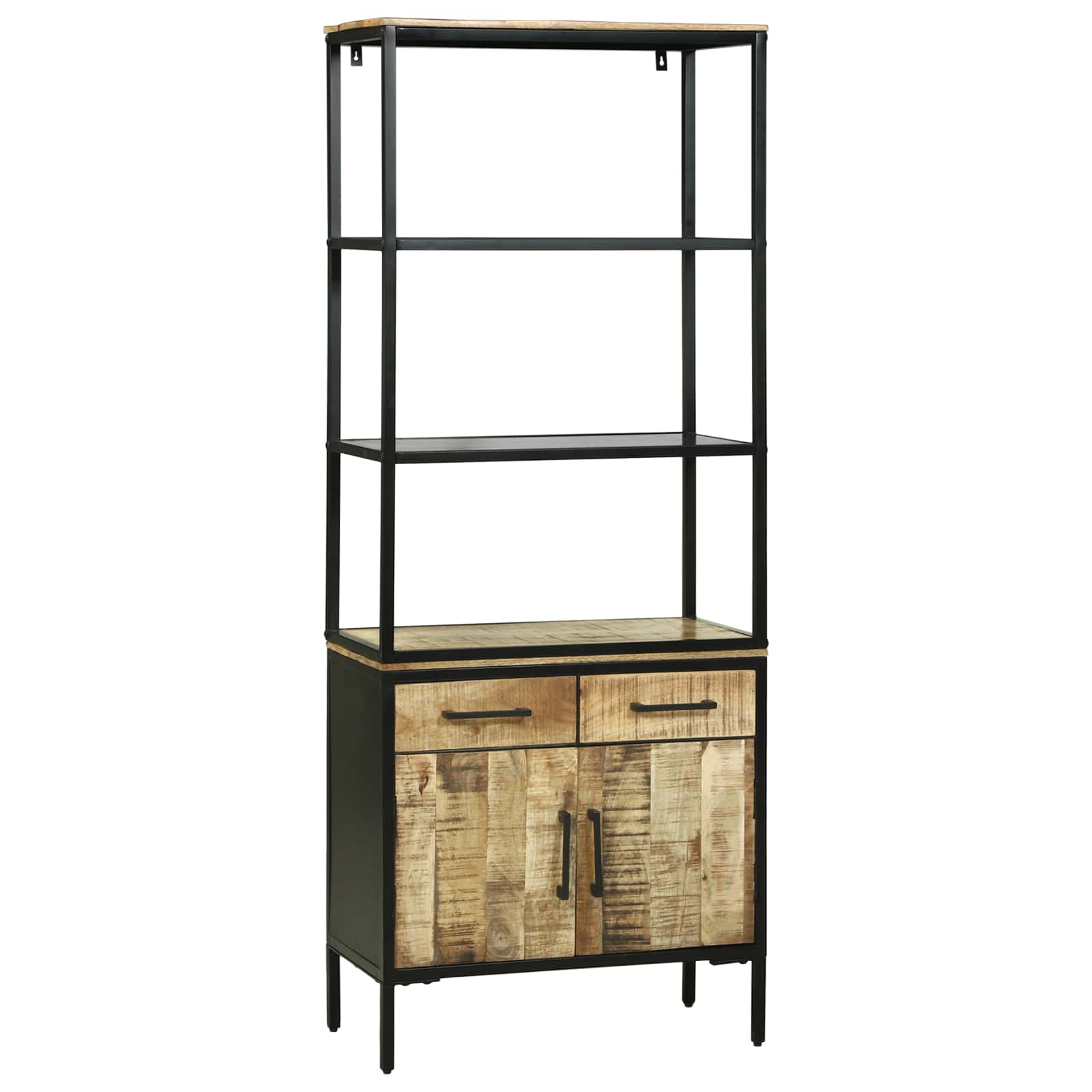 Highboard με συρτάρι Καφέ 70 x 35 x 180 εκ. Στερεό ξύλο μάνγκο - Pakobazaar