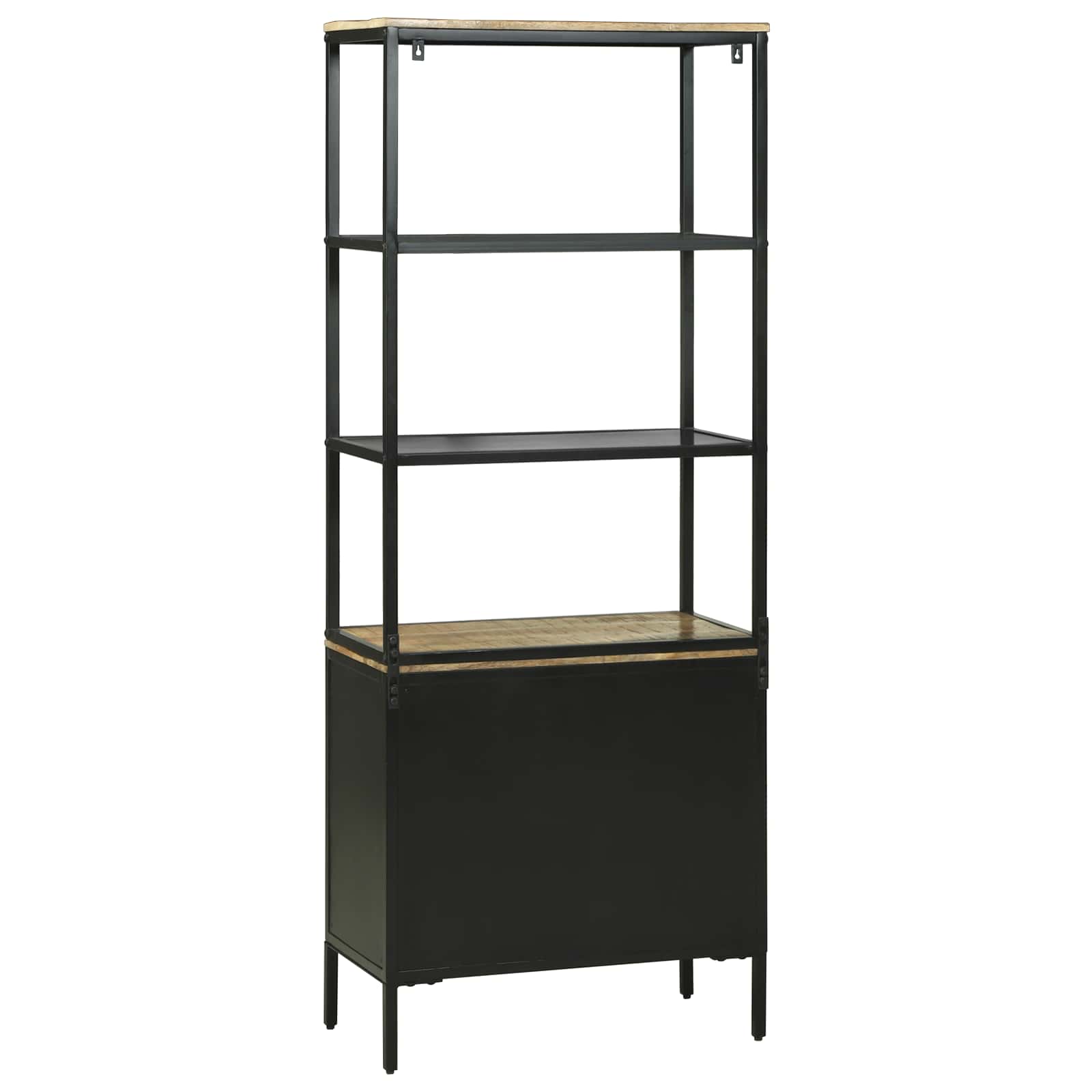 Highboard με συρτάρι Καφέ 70 x 35 x 180 εκ. Στερεό ξύλο μάνγκο - Pakobazaar